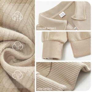 Alternative view of Men's Jacquard Cardigan Sweater – Lapel Collar, Long Sleeve